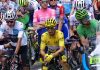 Alapholie Au départ du tour en maillot jaune.
